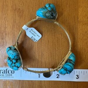 NWT Chunky Turquoise Bourbon and Bowties Bracelet